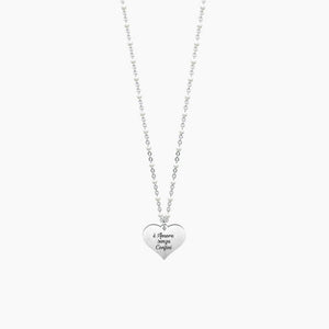 Women's necklace in steel with heart pendant Nonna Kidult 751075