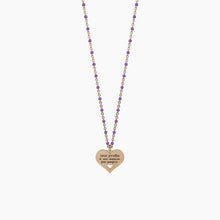Carica l&#39;immagine nel visualizzatore di Gallery, Collana da donna in acciaio oro rosa con ciondolo cuore Sorella Kidult 751079
