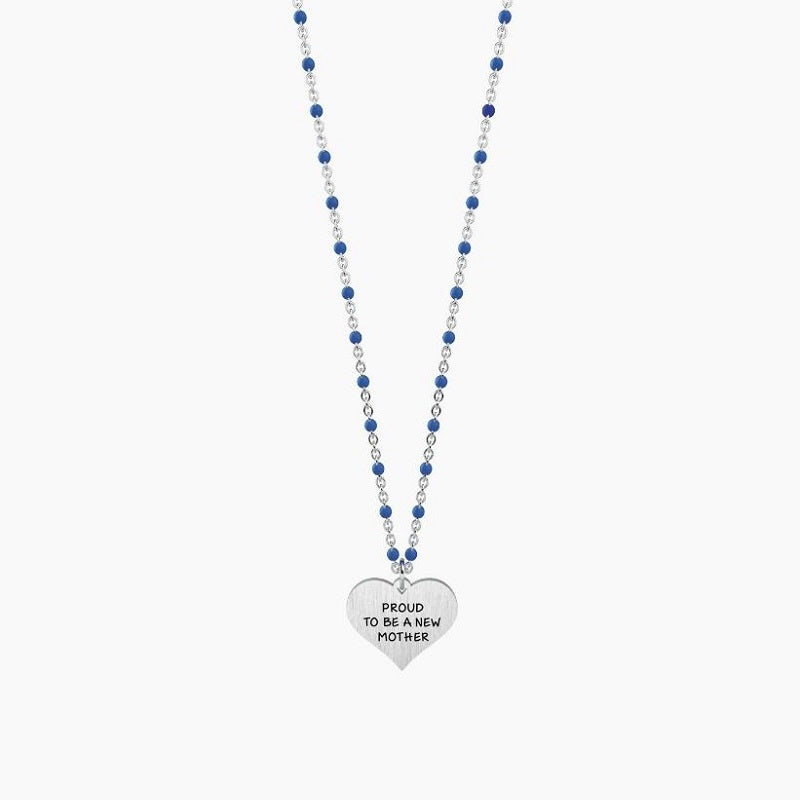 Collana da donna in acciaio con ciondolo cuore New mother Kidult 751080