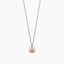 Carica l&#39;immagine nel visualizzatore di Gallery, Collana da donna in acciaio oro rosa con ciondolo tondo Girl Kidult 751092

