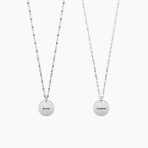 Set di Collane in acciaio con ciondolo tondo Mamma-Figlia Kidult 751100