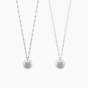 Set di Collane in acciaio con ciondolo tondo Mamma-Figlia Kidult 751100