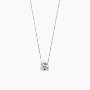 Collana da donna in acciaio con ciondolo Il segreto per... Kidult 751103