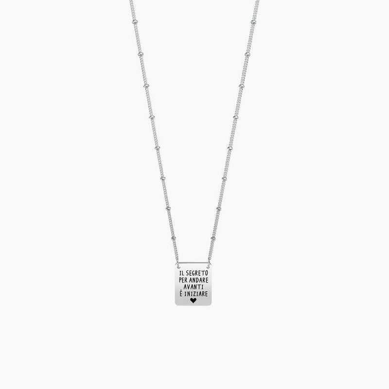 Collana da donna in acciaio con ciondolo Il segreto per... Kidult 751103