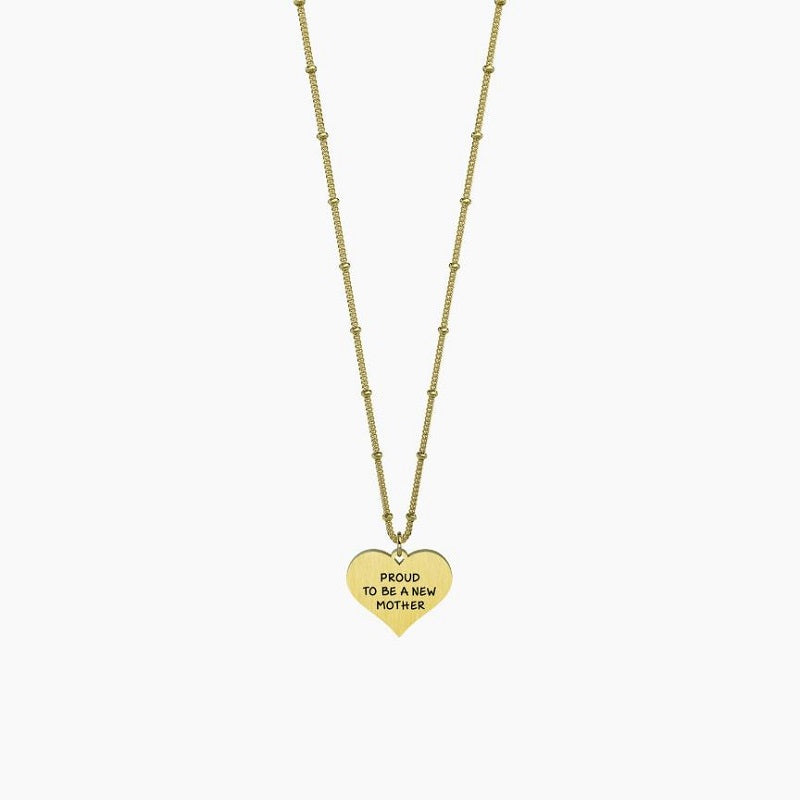 Collana da donna in acciaio con ciondolo cuore New mother Kidult 751108
