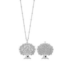 Carica l&#39;immagine nel visualizzatore di Gallery, Collana da donna in acciaio con ciondolo albero L&#39;amore, una volta... Kidult 751118
