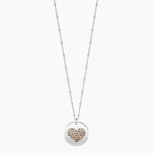 Carica l&#39;immagine nel visualizzatore di Gallery, Collana da donna in acciaio con ciondolo tondo e cuore Kidult 751121
