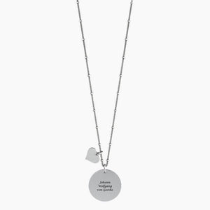 Collana da donna in acciaio con ciondolo tondo Qualunque cosa tu... Kidult 751125