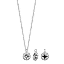 Load image into Gallery viewer, Kidult 751169 men&#39;s steel necklace with compass rose pendant
