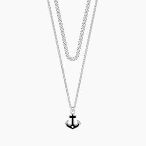 Kidult 751198 men's steel necklace with Anchor pendant