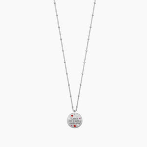 Collana da donna in acciaio con ciondolo tondo Lascia che ti ami... Kidult 751204