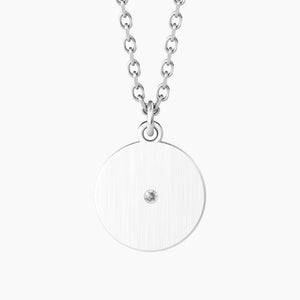 Collana da donna in acciaio con ciondolo tondo quadrifoglio Kidult 751226