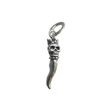 Load image into Gallery viewer, 925 Silver Skull Horn Charm Giovanni Raspini 08771
