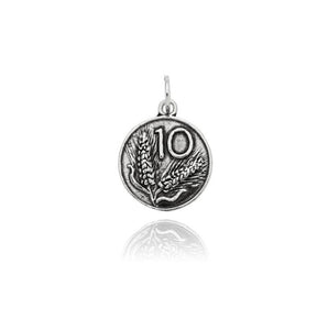 Charm en Plata 925, moneda de 10 liras Giovanni Raspini 09457 