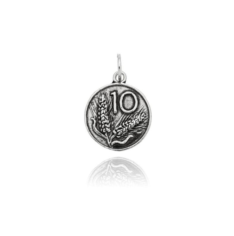 Charm in 925 Silver, 10 lire coin Giovanni Raspini 09457 