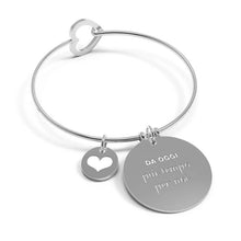 Load image into Gallery viewer, Women&#39;s bracelet 10 Good Resolutions bangle &#39;&#39;From today more time for us&#39;&#39; B5131
