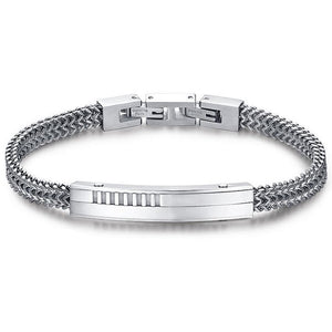 Pulsera de hombre Luca Barra con placa casual BA1189