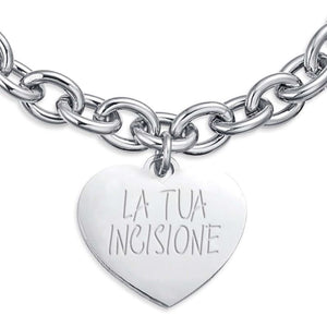 Luca Barra women's bracelet with heart for engravings BK2049
