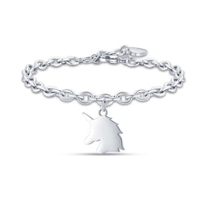 Bracciale da donna in acciaio con con unicorno Luca Barra BK2163