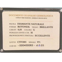 Carica l&#39;immagine nel visualizzatore di Gallery, Diamanti In Blister Da Investimento DonnaOro BLISTER13.003
