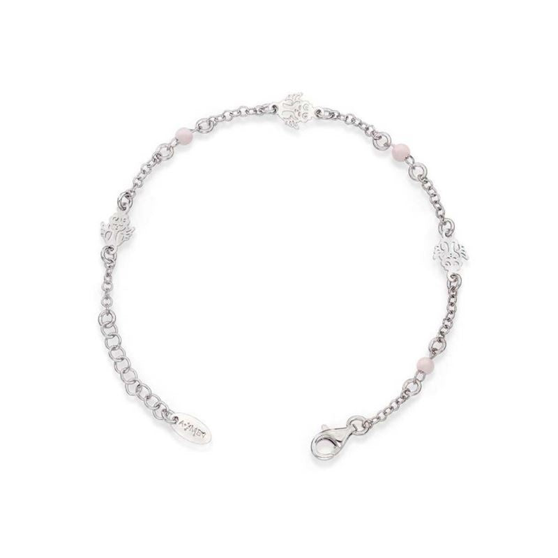 Bracelet for Women in Silver Amen Angels and Beads BRAR
