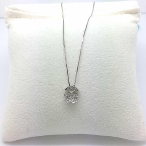 Women's Necklace In White Gold Girl Woman Gold DHPF7237.003