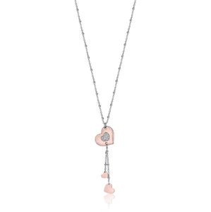 Luca Barra Heart Necklace for women in steel CK1448