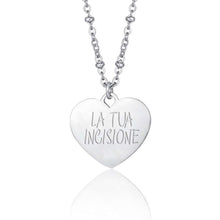 Load image into Gallery viewer, Luca Barra women&#39;s necklace with heart for engravings CK1540
