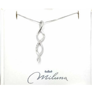 Miluna Women's Necklace In White Gold and Diamonds CLD2674