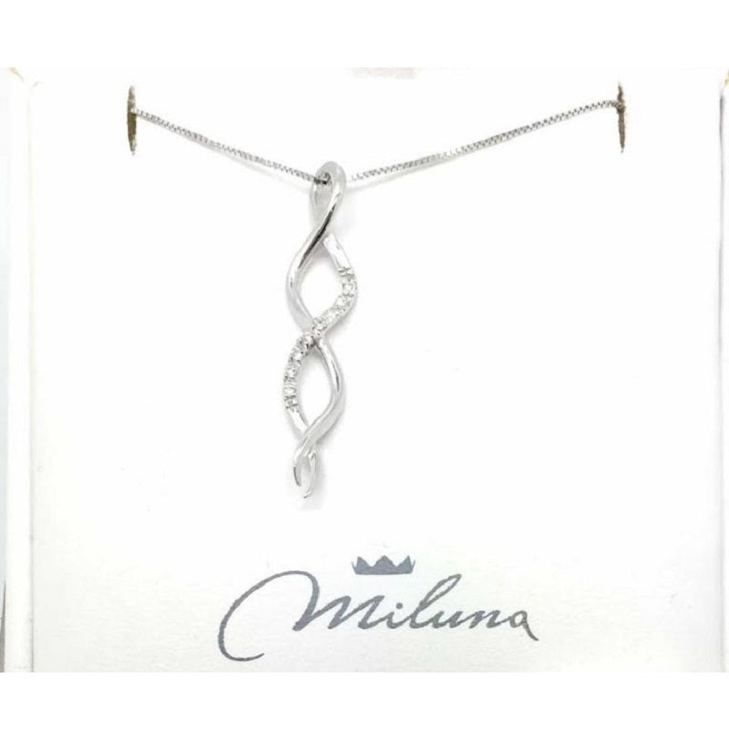 Collana Da Donna Miluna In Oro Bianco e Diamanti CLD2674