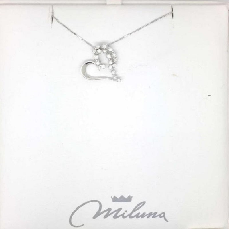 Collana Da Donna Miluna In Oro Bianco e Diamanti CLD2891