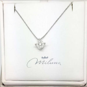 Collana Da Donna Miluna In Oro Bianco punto luce con Diamanti CLD4106
