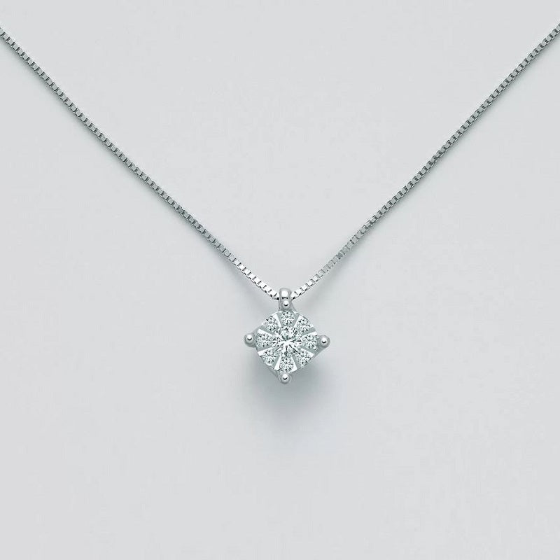 Collana Da Donna Miluna In Oro Bianco punto luce con Diamanti CLD4106