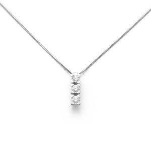 Collana miluna in oro bianco 18kt diamanti CLD4136-7V5G7