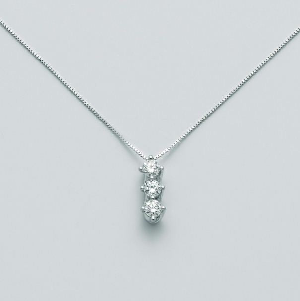 Collana Da Donna Miluna Trilogy con 3 Diamanti Ct 39 CLD4144-039G7