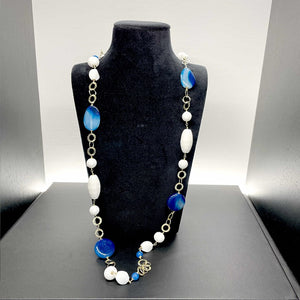 Collana da donna artigianale in argento placcato oro
