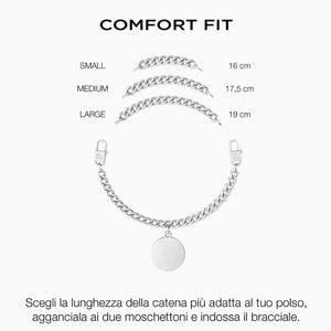 Pulsera de mujer Kidult 731972 de acero con colgante redondo "comfort fit"