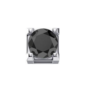 Charm in oro bianco e diamamte nero Eelements DCHF3303.005