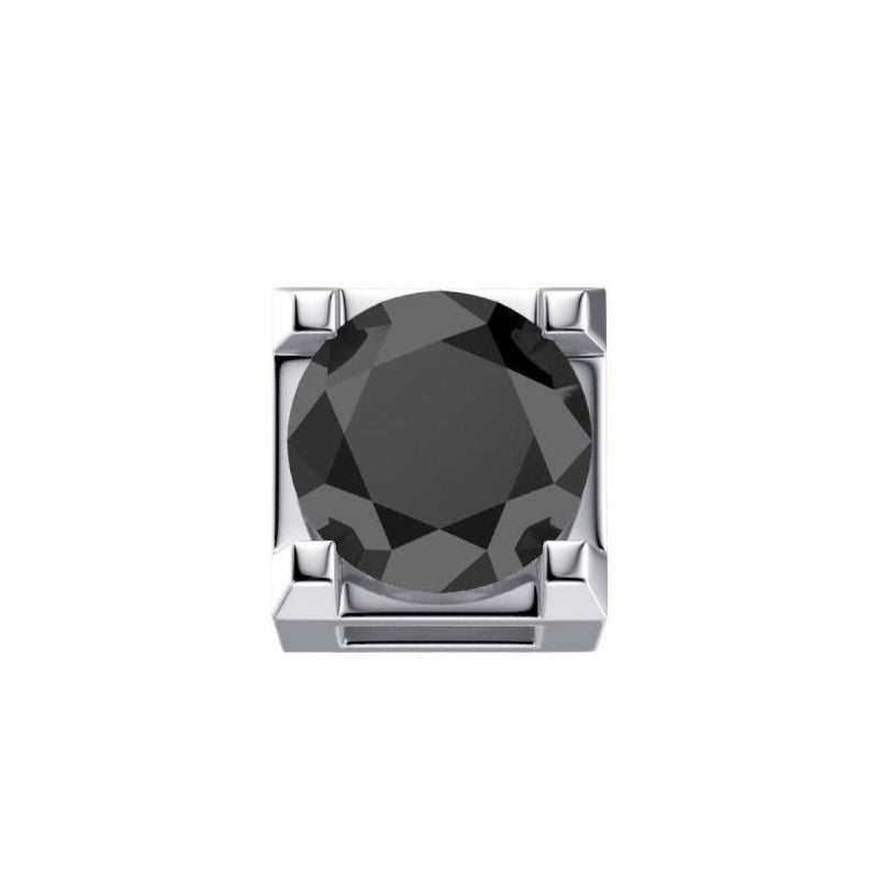 Charm in oro bianco e diamamte nero Eelements DCHF3303.005