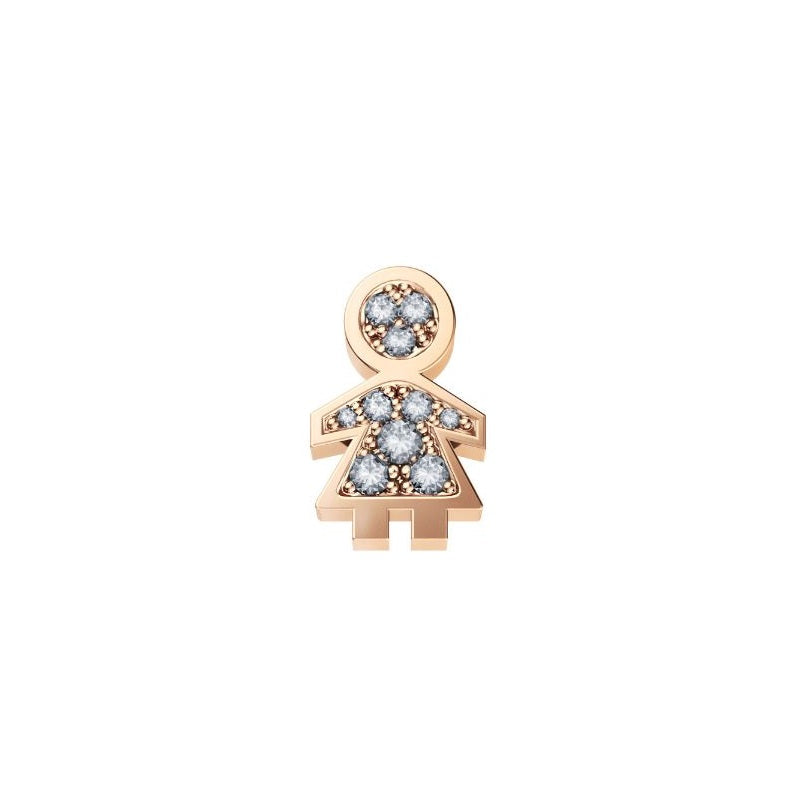 Eelements girl charm in rose gold and diamonds DCHF3443.003