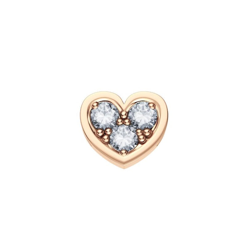 Charm Elements Da DonnaOro cuore oro rosa e diamanti 18 kt DCHF3850.003