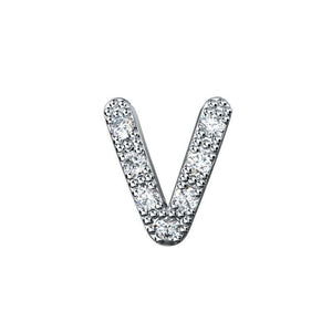 Charm Elements lettera V in Oro bianco e diamanti DCHF5063V.003