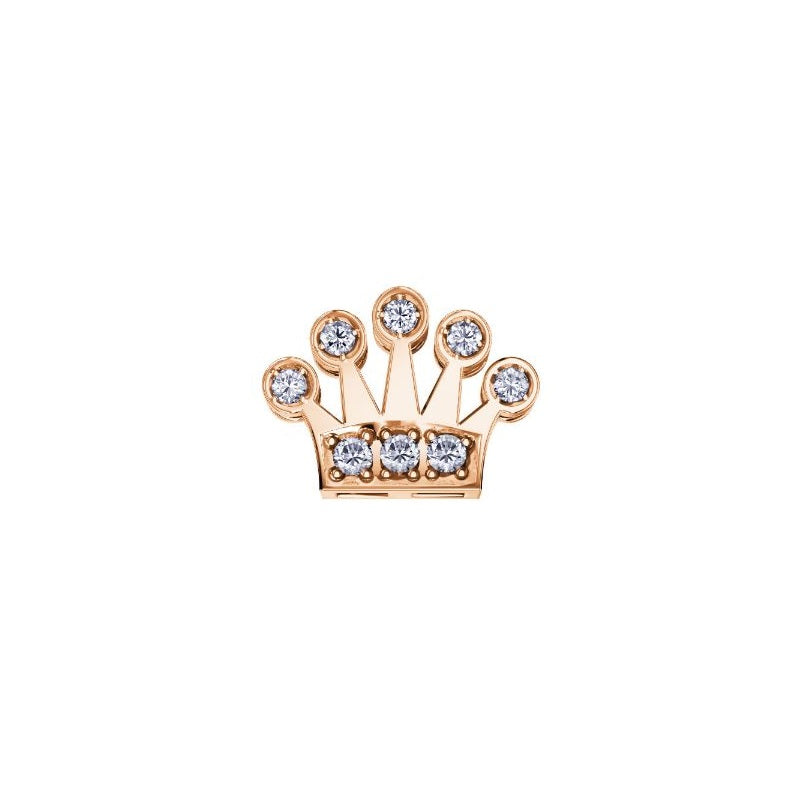 Charm Elements simboli corona in Oro rosa e diamanti 18 Kt DCHF6525.004