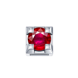 Charm in white gold and ruby ​​Eelements DCHR3312