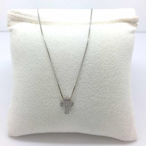 Necklace in white gold Woman Gold Cross DFPF7587.007 