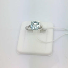 Load image into Gallery viewer, Women&#39;s Ring in 18Kt White Gold Aquamarine DHAA7190.003
