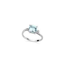 Load image into Gallery viewer, Women&#39;s Ring in 18Kt White Gold Aquamarine DHAA7190.003

