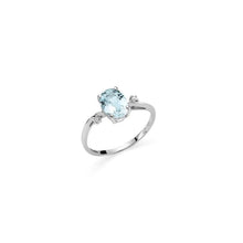 Load image into Gallery viewer, Women&#39;s Ring in 18Kt White Gold Aquamarine DHAA7191.003
