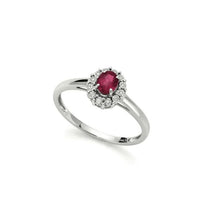 Load image into Gallery viewer, Women&#39;s Ring In 18Kt White Gold with Ruby Woman Gold DHAR9399.005
