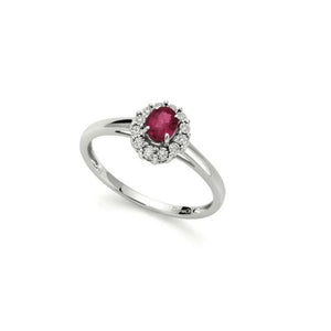 Women's Ring In 18Kt White Gold with Ruby Woman Gold DHAR9399.005